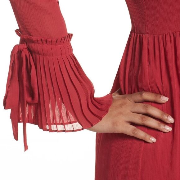 NWT LOST INK Pink Pleat Cuff Fit & Flare Dress 4X - Picture 5 of 11